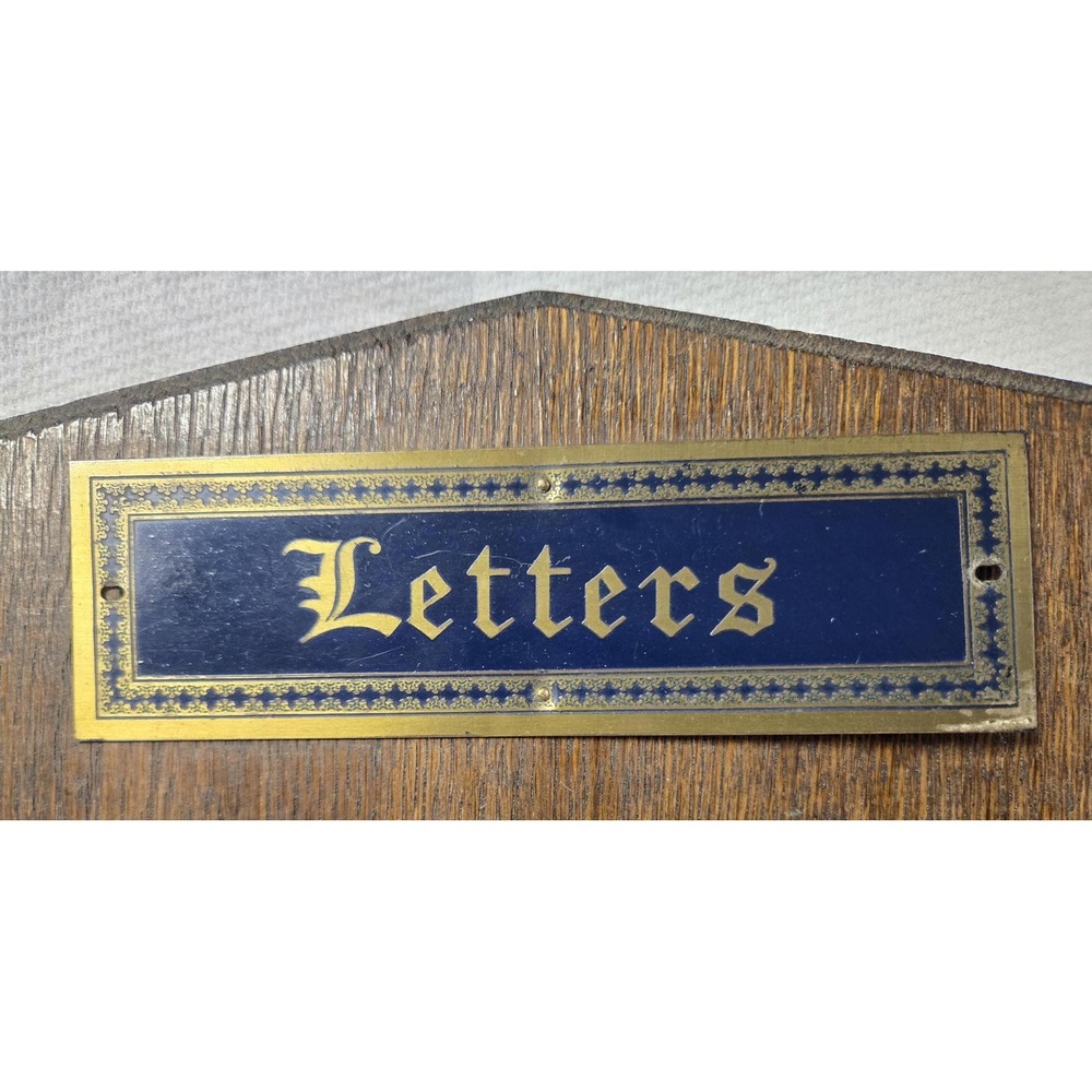 Vintage Scottie Dog Letter Holder, Embossed Metal Pocket,‎ Metal Letters sign - Picture 2 of 6